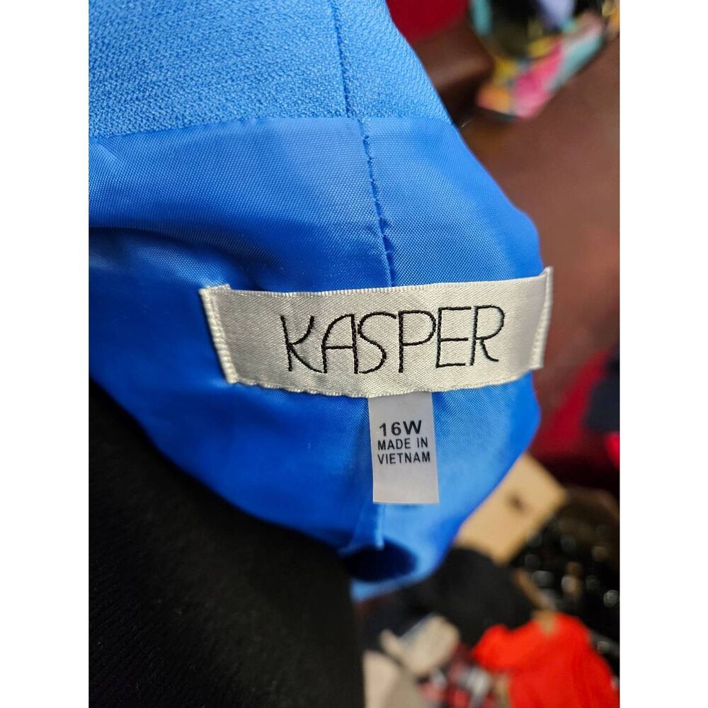 Kasper Blue Skirt Suit Womens Size 14/16 - Picture 8 of 16
